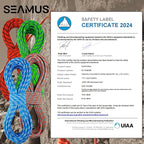 SEAMUS 8mm (5/16in) Prusik Accessory Cord 15M (50ft) UIAA Rock Climbing Rope 14Kn High Tensile Strength Rock Climbing Accessories Cord Double Braid Nylon Cord for Mountain Tree Climbing,Fire Rescue