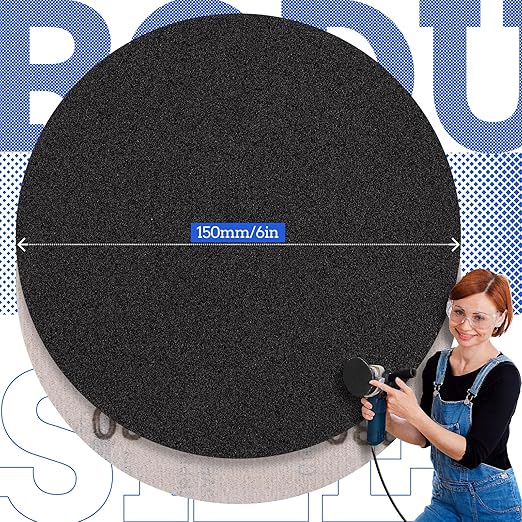 30PCS 6 inch Silicon Carbide Sanding Discs 120 Grit, Wet Dry Orbital Sander Hook and Loop Sandpaper Disc, Best for Metal,Automotive,Wood Polishing