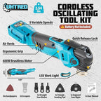 Updated Cordless Oscillating Multi-Tool, Brushless Oscillating Tool Kit, Max 22000 OPM 5 Variable Speed, 3.6° Oscillation Angle, Oscillating Saw for Cutting, Nailing, Scraping, Sanding (Tool Only)