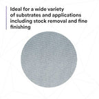 3M Xtract Net Disc 310W, 220+, 6 in, Die 600Z, Pack of 50 Hook and Loop Sanding Discs, Virtually Dust-Free, Value Option for Metal, Wood, Composites, Stock Removal, and Fine Finishing