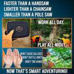 High Limb Rope Saw 53 In Chain Only - Zero Effort 360 Rope Chain Saw - Sharp Manual Tree Limb Cutter - Hand Chainsaw - Fast and Easy Pocket Chainsaw