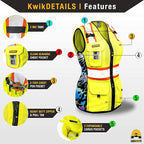 KwikSafety - Charlotte, NC - FIRST LADY Safety Vest for Women, High Visibility Reflective Strips, Meets ANSI & OSHA