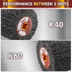 Abrasive Drawing Wheel Surface Conditioning Tool 60 Grit 120 x 100 x 19 mm Wire Drawing Burnishing Polishing Wheel for Wood Metal Surface Polishing 4.7"x 4"