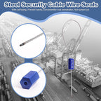 120 Pieces Security Cable Seals, Metal Number Security Tags for Truck, Trailers, Cargo, Containers, Vans, Oil Tank, Milk Vehicle (Yellow, 120 Pack)