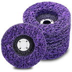 6 Pack 4-1/2" x7/8'' Strip Discs Rust Remover Wheel for Angle Grinders Clean and Remove Paint, Coating, Rust and Oxidation for Wood Metal Fiberglass Work Purple