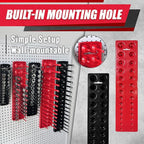 6PCS Socket Organizer Tray Set,1/2", 1/4" and 3/8" SAE & Metric Deep & Shallow Socket Holder Kit, Deep and Shallow Socket Holders for Toolboxes(sockets not included)