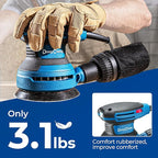 Dong Cheng 5-Inch Random Orbital Sander 380W 12800OPM Electric Palm Sander, 6 Variable Speeds, with 20pcs Sandpaper & Detachable Dust Bag, Power Sander for Woodworking, Sanding & Polishing