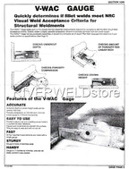 RIVERWELD V-WAC Single Weld Gage Welding Inspection Thread Gauge Metric Stainless Steel Checks Undercut Crown Height Porosity Pits