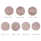 Mesh 5 inch 6 inch Sanding Discs 35PCS Hook and Loop Sanding Discs, Dust-Free, Ideal for Metal, Wood, Composites, Stock Removal, and Fine Finishing (6in, Assorted Grits)