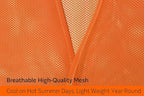 PeerBasics Safety Vests 20 Pack - Orange Reflective High Visibility, Men Women