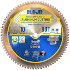 Aluminum Cutting Circular Saw Blade, Thin Aluminum,The Cutting Head uses a Special Anti-Heat Sticking Coating with high Finish and Long Life,NFM 10 inch 80-Tooth 5/8" -TA