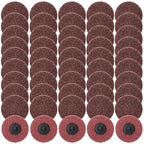 50 Pcs 3 Inch Sanding Discs Quick Change Sanding Discs Nylon Surface Conditioning Grinder Wheels for Angle Grinder, Stock and Rust Removal, Grinding, Deburring(Red)