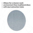3M Xtract Net Disc 310W, 150+, 6 in, Die 600Z, Pack of 50 Hook and Loop Sanding Discs, Virtually Dust-Free, Value Option for Metal, Wood, Composites, Stock Removal, and Fine Finishing