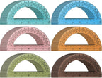72 Pcs of Colorful Plastic Protractors 180 Degrees 6 Inches Mathematical Protractor Translucent Geometric for Learn Office Measurement Drawing