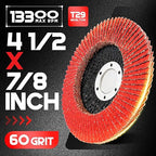 EZARC Ceramic Flap Discs 60 Grit, 4 1/2 x 7/8-Inch Flap Sanding Disc, Type 29 Ceramic Grinding Wheel for Stainless Steel, Non-Ferrous Metal, Cast Iron, Sheet Metal, 10 Pack