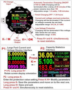 USB C Tester, 3 in 1 Type C DC5.5 USB Meter USB Load Color Screen IPS Digital Multimeter,Voltage,Current,Power,Resistance,Capacity Detector,with Clip Cable Support PD2.0/PD3.0,QC2.0/QC3.0
