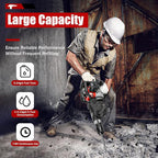 33CC Gasoline Demolition Hammer 36*32mm 2-stroke Gas Powered Jack Hammer Drill Concrete Breaker with Point Flat Chisel for Concrete Bricks Rocks Single Cylinder Air Cooling