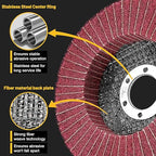 10Pcs 240 Grit Scour Flap Disc 4 1/2 Inch Coarse Polishing Grinding Wheel for Metal Stainless Steel Angle Grinder Scouring Pads Scuff Sanding Discs Paint Rust Remover