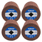 4" Burnishing Drum, 100x100mm, Fine Grit 180, A/O, for Metalwork Surface Polishing
