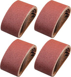 4x24 Sanding Belts for Belt Sander 4 x 24,5 Each of 40 80 120 240 Grits Aluminum Oxide Belt Sander Paper, 20 Pack