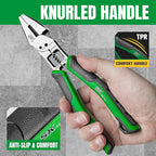 SK 8-Inch Multi-use Linesman Pliers, 6 IN 1, Premium CR-V Steel Construction, Ergonomic Anti-slip Handle for Comfortable Grip