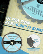 KEENTECH 6-1/2 Inch Woodworking Circular Saw Blade 60T 3-Pack, Tungsten Carbide Tipped, ATAF Grind, 5/8 Inch Arbor Hole