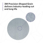 3M Xtract Net Disc 310W, 320+, 6 in, Die 600Z, Pack of 50 Hook and Loop Sanding Discs, Virtually Dust-Free, Value Option for Metal, Wood, Composites, Stock Removal, and Fine Finishing