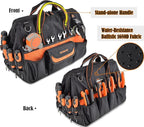 WELKINLAND 16" Tool Bags - 34-Pocket Heavy Duty Open Top Organizer for HVAC & Electricians