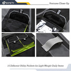 JKSafety 10 Pockets High Visibility Zipper Front Black Safety Vest with High Reflective Strips Meets ANSI/ISEA Standards (3X-Large, 88-Black)