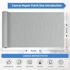 KING MOUNTAIN Canvas Repair Tape,Outdoor Gear Patch, 12×60 Inches,Waterproof,Self-Adhesive for Repairing Boat Covers,Sun Shades,Sofas,Tents,Lounge Chairs,Awnings (Grey2.0)