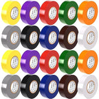 OHLECTRIC Professional Grade Vinyl Electrical Tape (20 Pack) Multicolored - 7 Mil Thick Flame-Retardant, Heat & Weather Resistant 3/4 Inch x 60 Feet | Ideal for Contractors & Electricians