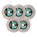 Tile Blade 5"/125mm - 5pcs Diamond Saw Blade Hexagon Design for Cutting and Grinding Granite Marble Ceramic Porcelain Tile,Arbor 7/8"-5/8"