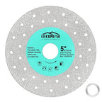Rock Slab Grinding Disc - 5 inch Glass Cutter Disc, Granite Cutting Blade, Diamond Grinder Wheel for Rock Slab, Stone, Tile, Marble, Granite, Glass Diamond Saw Blades