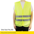 PeerBasics Safety Vests 5 Pack - Yellow Reflective High Visibility, Men Women