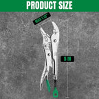 SK 5" Curved Jaw Locking Pliers, Premium CR-V Construction, Ergonomic Anti-slip Handle, Ideal for Welding or Assembly