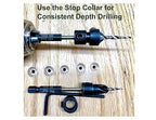 FTG USA Adjustable Wood Countersink Drill Bit Set 5 Pc Countersink Drill Bit #4#6#8#10#12 with Tapered Drill Bit for Woodworking