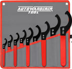 9Pcs Coilover Spanner Wrench Set, Adjustable Shock Wrench Universal Carbon Steel Spanners for Most Coil Over Shock Adjustments