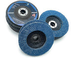 SIGNI 4" x 5/8" Premium Zirconia Flap Discs T27 10-Pack (Grit 60#)