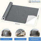 KING MOUNTAIN Canvas Repair Patch 16×60 Inch Self-Adhesive Waterproof Fabric Patch for Sofas, Tents, Furniture,Tote Bags, Car Seats (Charcoal Grey)