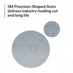 3M Xtract Net Disc 310W, 120+, 8 in, Die 800L, Pack of 50 Hook and Loop Sanding Discs, Virtually Dust-Free, Value Option for Metal, Wood, Composites, Stock Removal, and Fine Finishing
