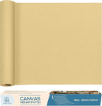KING MOUNTAIN Canvas Repair Patch 16×60 Inch Self-Adhesive Waterproof Fabric Patch for Sofas, Tents, Furniture,Tote Bags, Car Seats (Beige-1)
