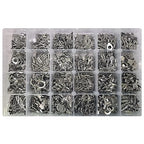 Sherco-Auto 1200 Piece High Temperature Non-Insulated Crimp Wire Terminals Assortment Kit - Made in USA