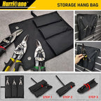HURRICANE 3 pc Aviation Tin Snips Set, Metal Cutter Shear for Cut Sheet Metal, Chrome Vanadium Steel, Straight Left and Right, Ergonomical TyreGrip Handle with Hang Hole and Safety Latch