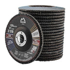 Merryland Flap Disc 5 inch Metal for Angle Grinder, 5inch 120 Grit T29 Flap Wheel 20 Pack, Blue Zirconium Corundum INOX Stainless Steel Iron Universal, Craft-Line FC1108614-20