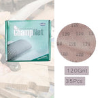 Mesh 5 inch 6 inch Sanding Discs 35PCS Hook and Loop Sanding Discs, Dust-Free, Ideal for Metal, Wood, Composites, Stock Removal, and Fine Finishing (6in, 120 Grit)