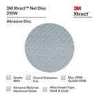 3M Xtract Net Disc 310W, 180+, 5 in, Die 500X, Pack of 50 Hook and Loop Sanding Discs, Virtually Dust-Free, Value Option for Metal, Wood, Composites, Stock Removal, and Fine Finishing