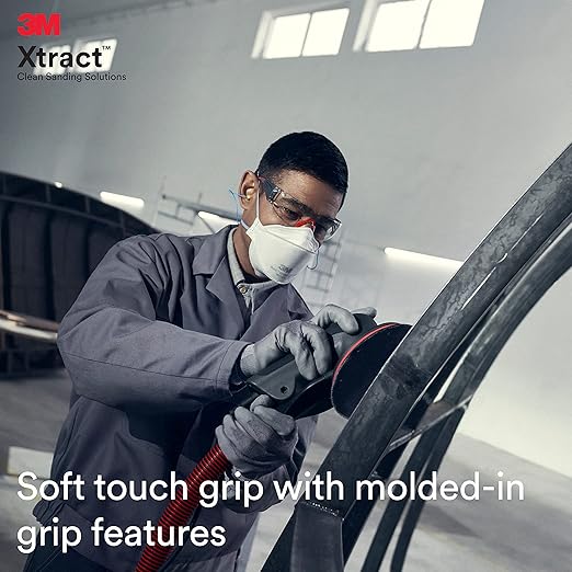 3M Random Orbital Sander, Xtract Pneumatic 88946, 5 in, Self-Generated Vacuum, 3/16 in Orbit, Ergonomic and Lightweight ROS, 209W Motor, Dust Extraction