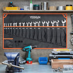 YOOFAN Wrench Roll Up Pouch – Wrench Organizer Bag with Handle, Wrench Holder for Hanging (17+1 SAE)