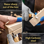 BeaverCraft Wood Carving Knife Kit S15 Whittling Kit for Beginners, Kids - Wood Carving Tools Set with Detail Chip Knife Sloyd Whittling Knives & Leather Strop, Polishing Compound and Tutorials
