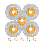 Rock Slab Grinding Disc - 4.5 inch Glass Cutter Disc (5pcs), Granite Cutting Disc, Diamond Grinder Wheel for Rock Slab, Stone, Tile, Marble, Granite, Glass Diamond Cutting Discs
